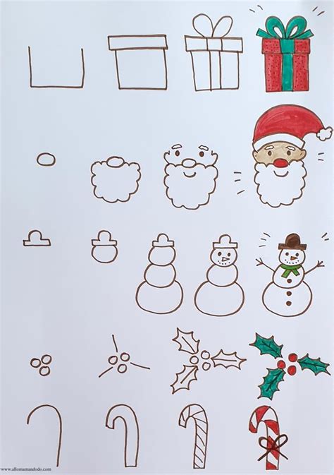 Dessin De Noel Facile A Reproduire Par Etape Apprendre à dessiner Noël (fiches étapes dessin à imprimer!) - Allo Maman  Dodo